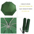 Meilleure nouvelle invention en Chine Couleur verte légère Couleur à 3 dédale parapluie avec des impressions de logo